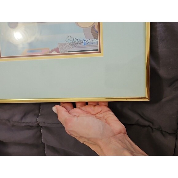 Thomas McKnight Chinese Gazebo Serigraph Beautifully Framed & Matted 14" X 13" - Picture 5 of 11